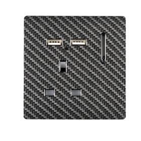 Carbon Fibre Wiring Accessories Trendi Decorative Screwless